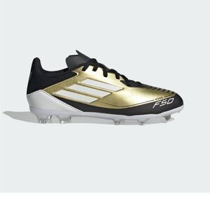 Boys Adidas F50 Messi Soccer Cleats - size 2 - Gold and Black